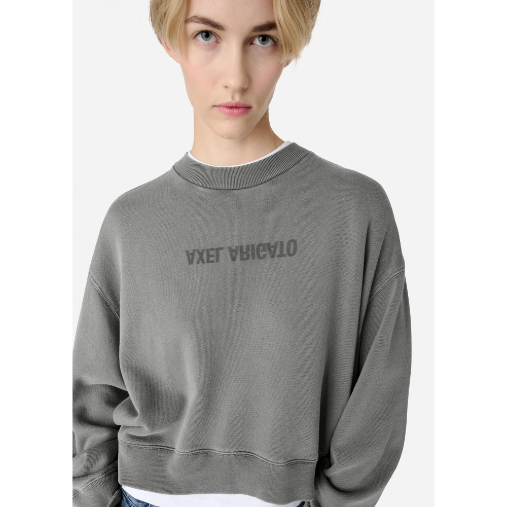 Axel Arigato Distort Washed Sweatshirt Gray Dames