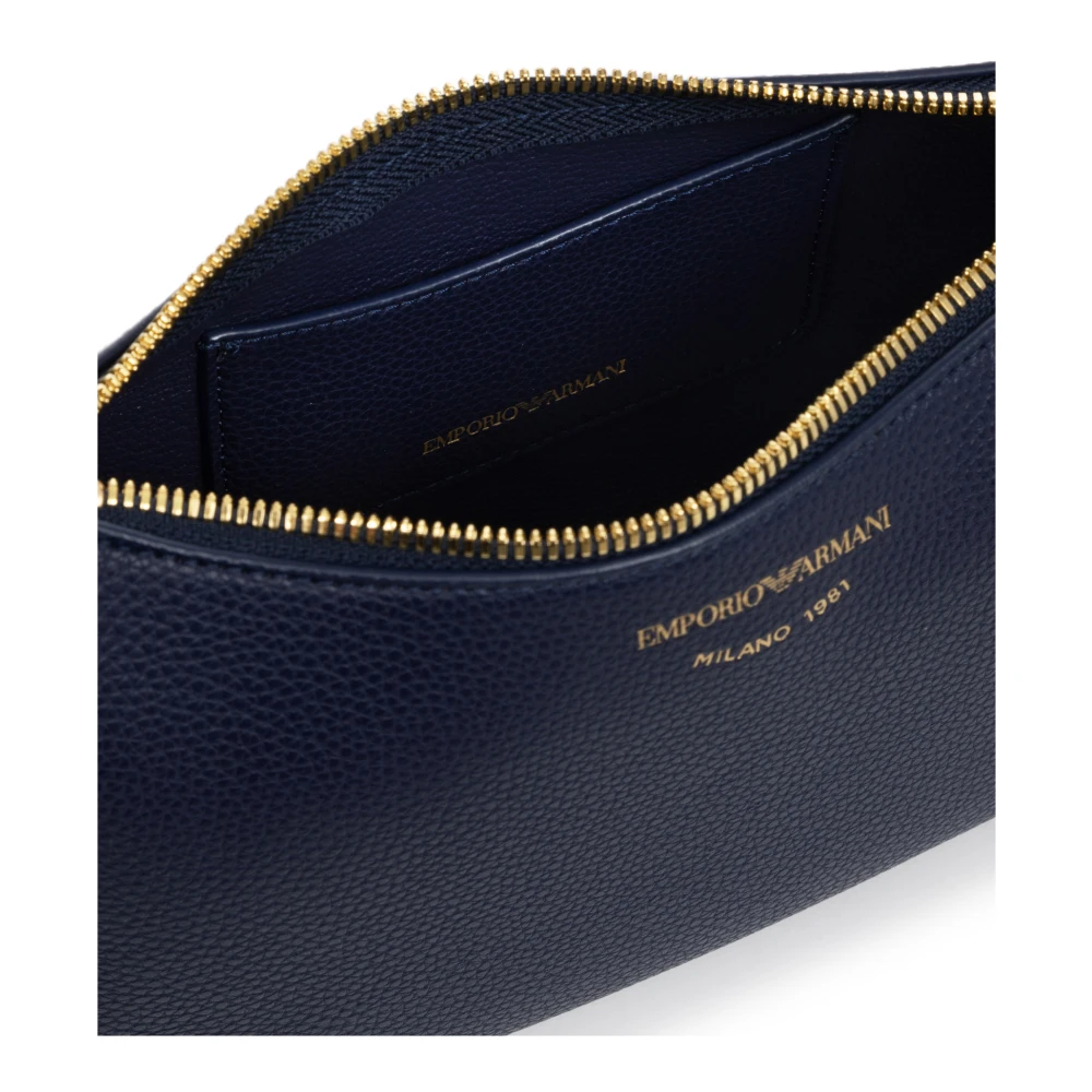 Emporio Armani Stijlvolle Hobo Tas met Verstelbare Band Blue Dames