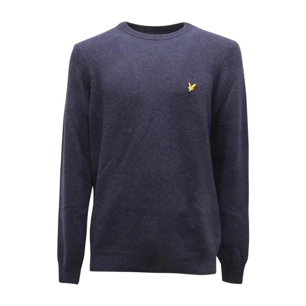 Lyle & Scott Round-Neck Knitwear - Male - Round-Neck Knitwear - Blue - M - Knitwear
