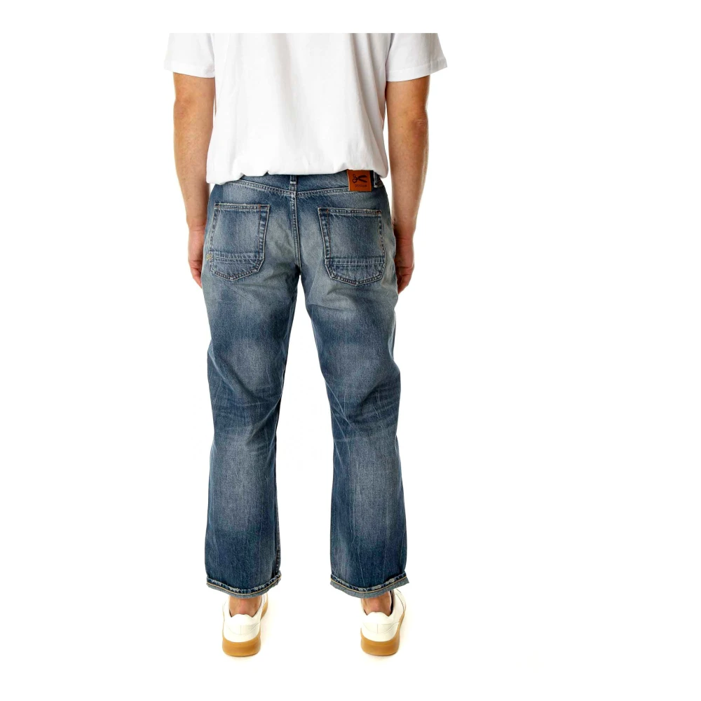 Denham Relaxed Fit Mid Waist Jeans Blue Heren