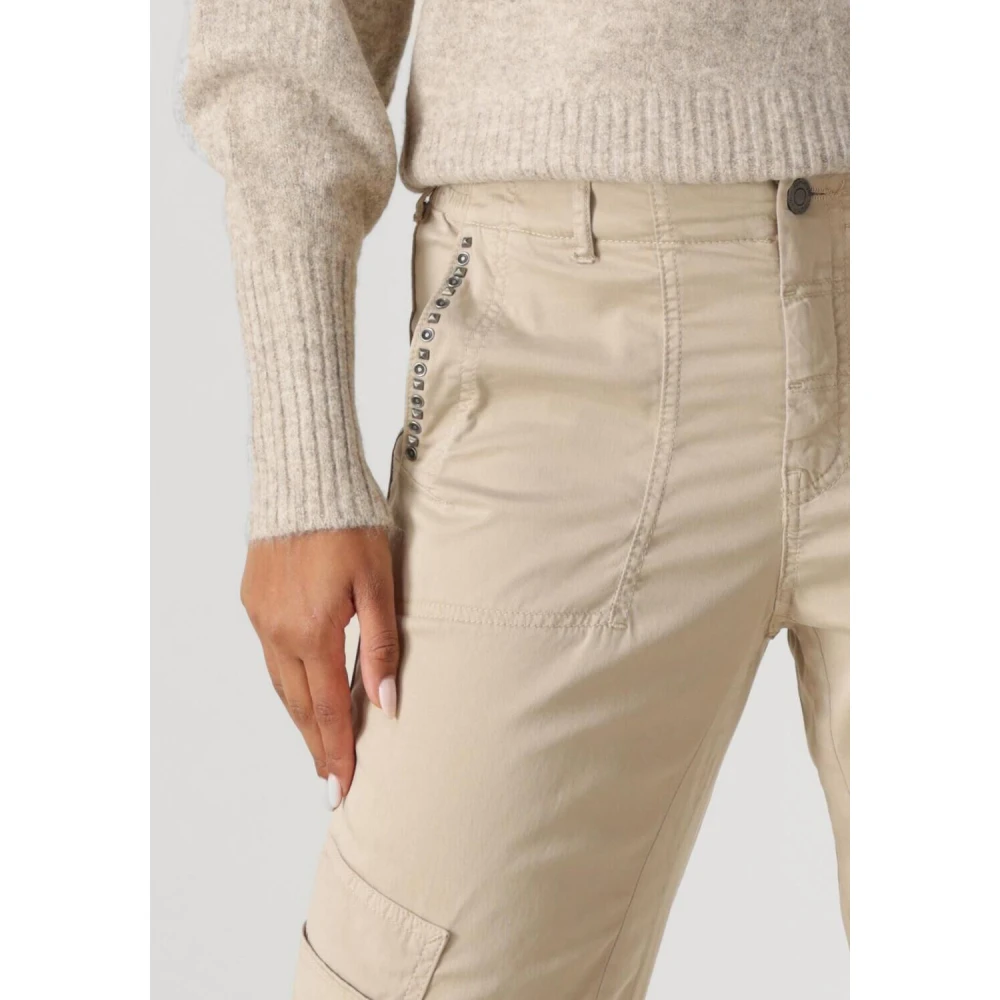 Summum Woman Cargo Pants Soft Stretch Beige Dames