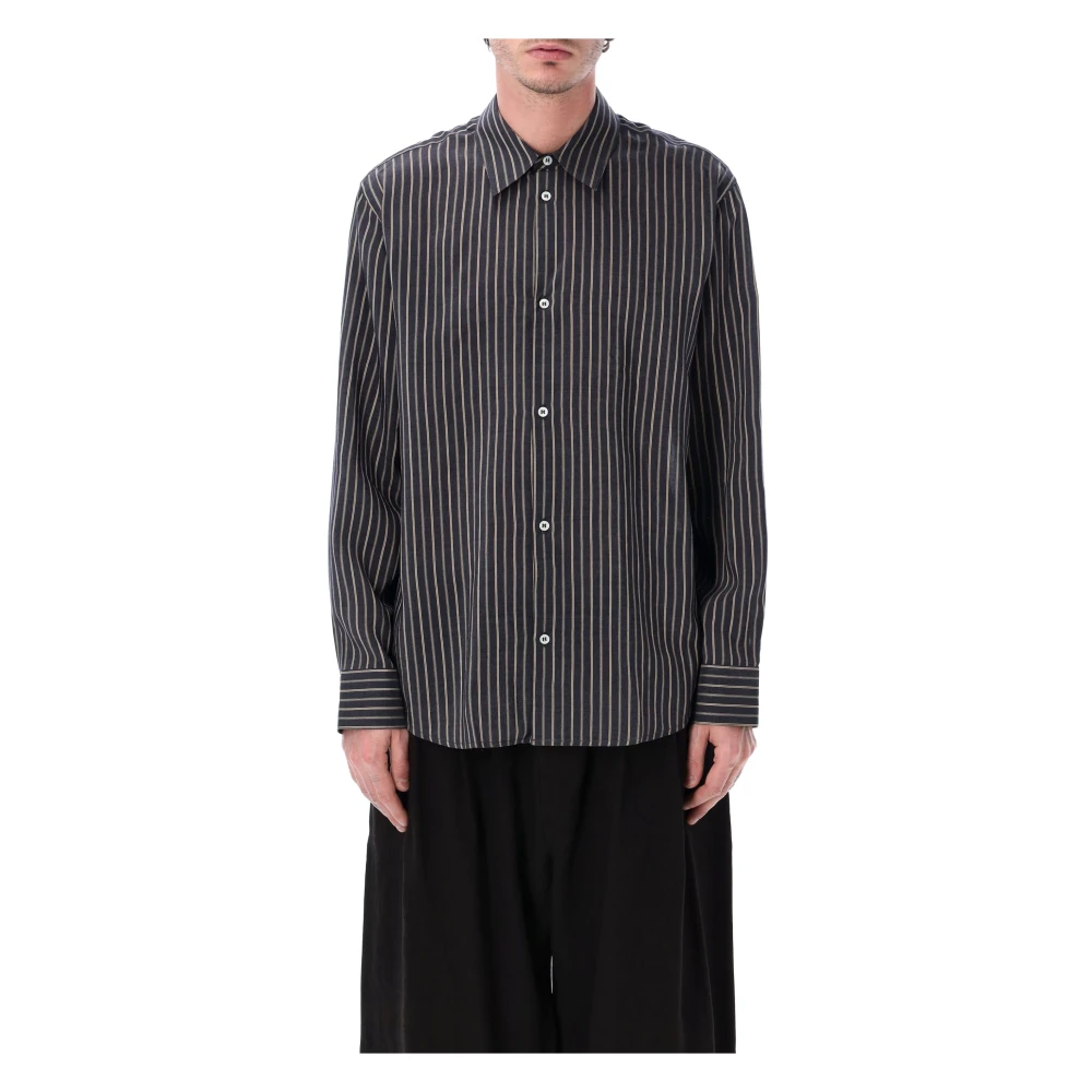 Studio Nicholson Blue Casual Shirts, Male, M, View Shirt
