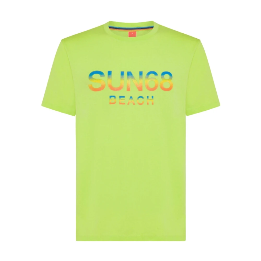 Sun68 - Tops > T-Shirts - Green - Sun68 - Modalova