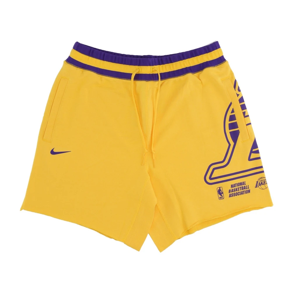 Nike Lakers Fleece Shorts Courtside Yellow, Herr