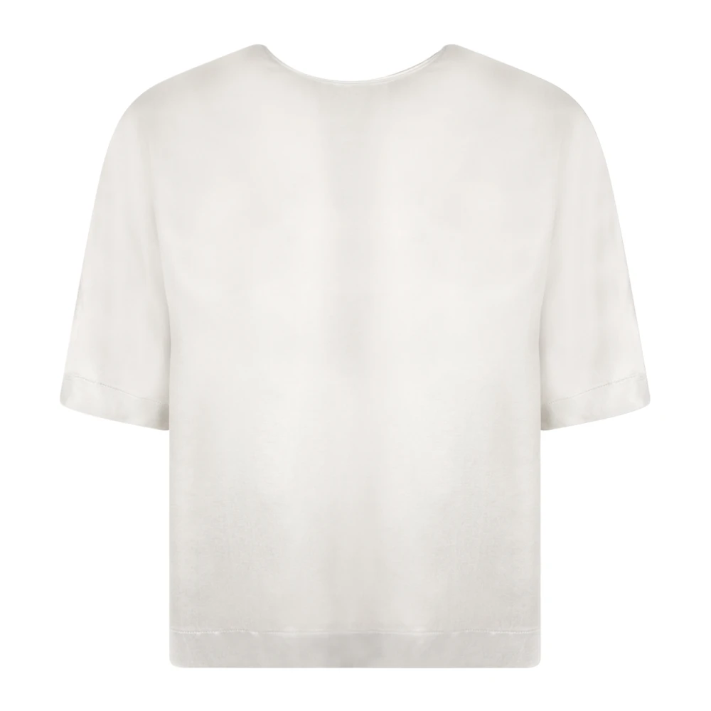 Giorgio Armani Mujer Gris - Elegante Blusa De Seda Con Mangas A La Altura Del Codo - Blouses & Shirts - S