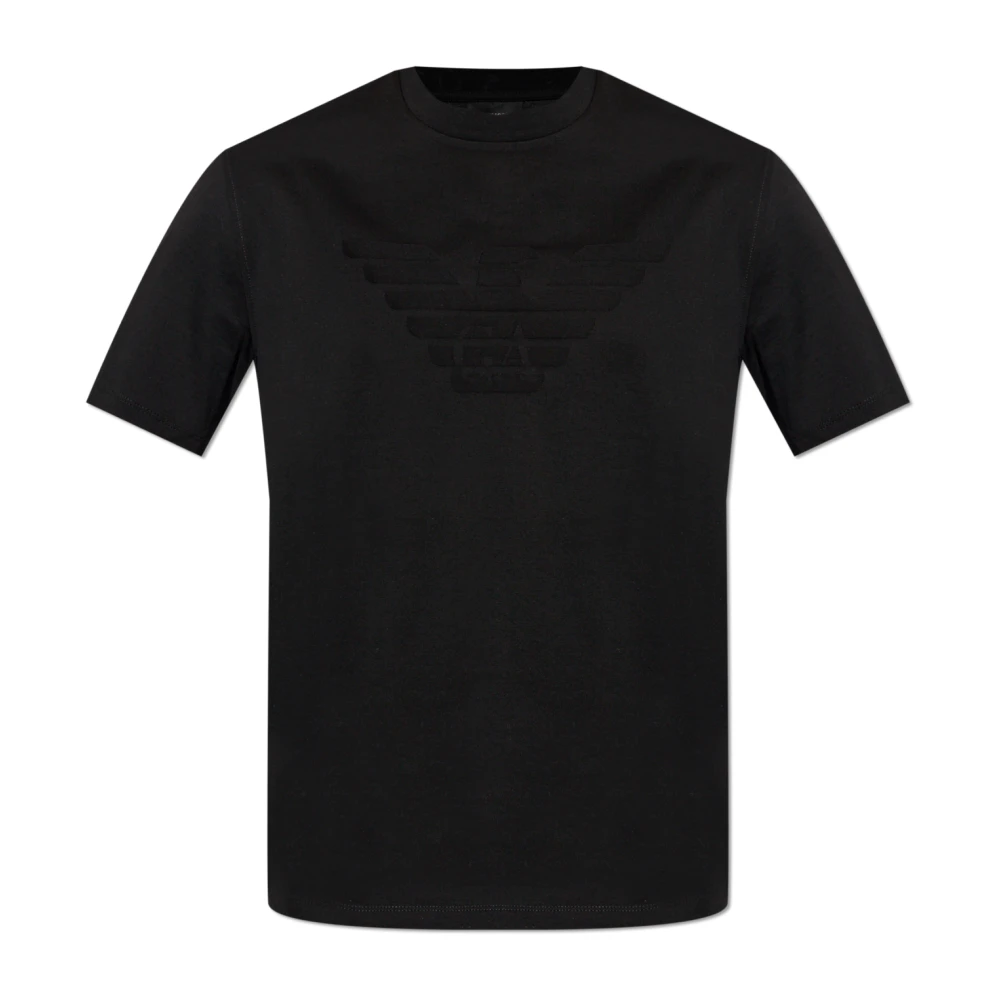 Emporio Armani Hombre Negro Camisetas, Talla: S