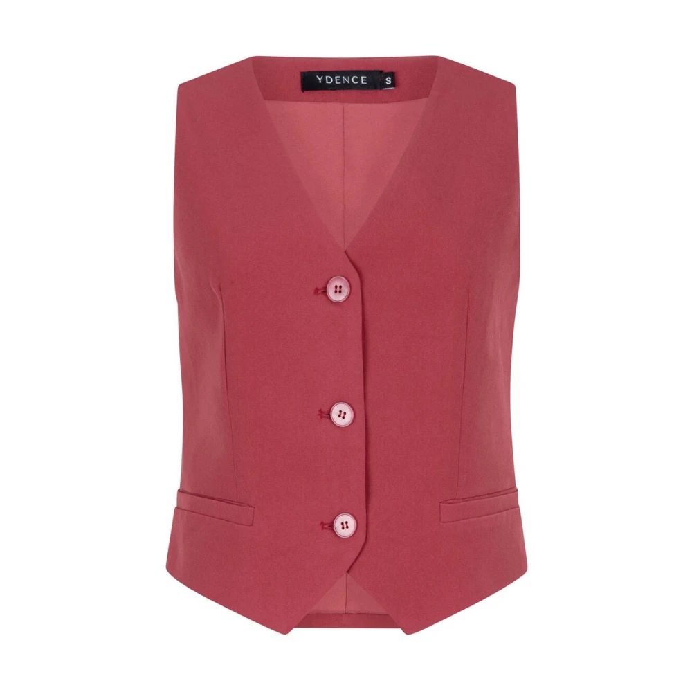 Ydence Stijlvolle Kaia Gilet Vest Red Dames