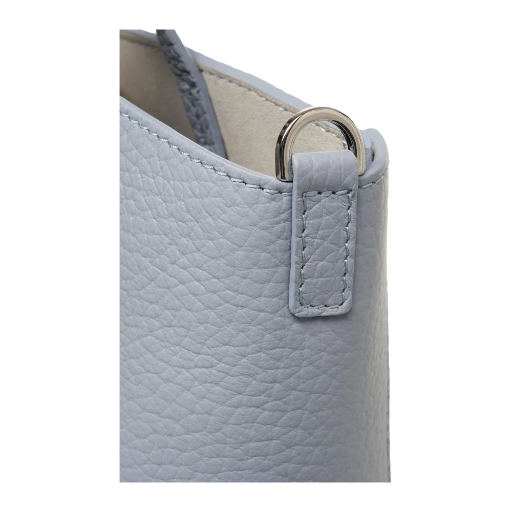 Orciani Blauwe Leren Shopper Tas Blue Dames
