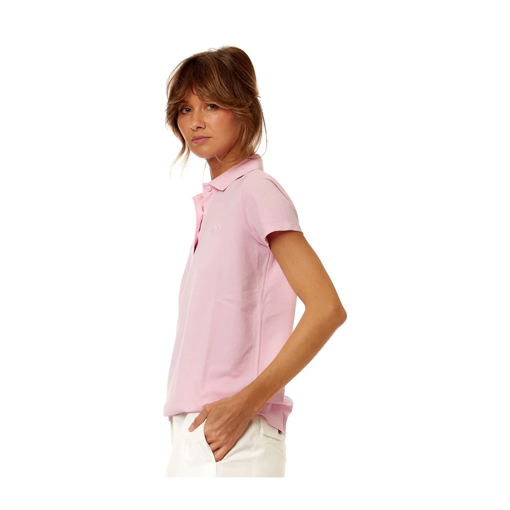 Sun68 Vintage Polo Shirt Pink Dames