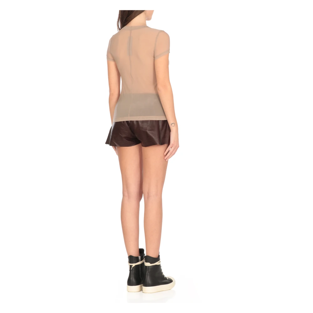 Rick Owens T-shirt met ronde hals Pink Dames