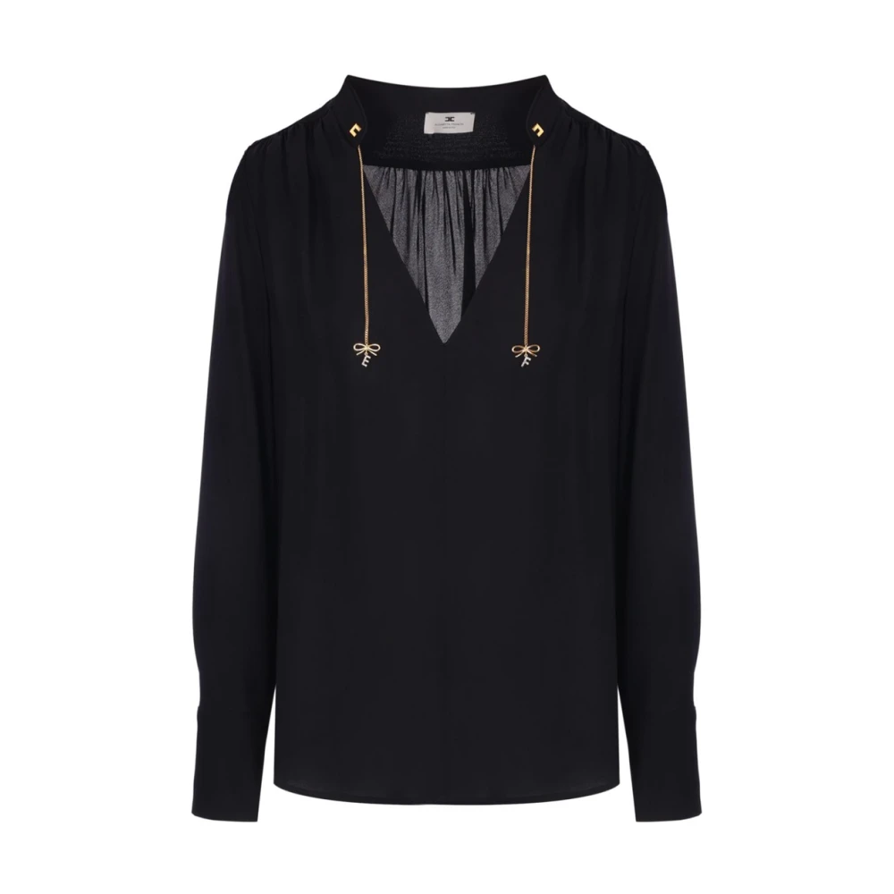 Elisabetta Franchi Zwarte Shirt voor Vrouwen Black Dames