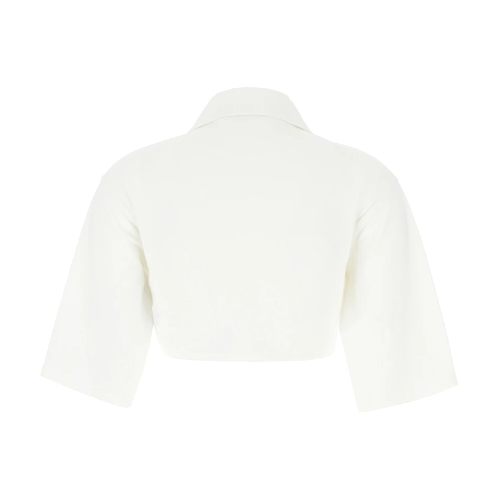 Palm Angels Klassieke Polo Shirt voor Mannen White Dames