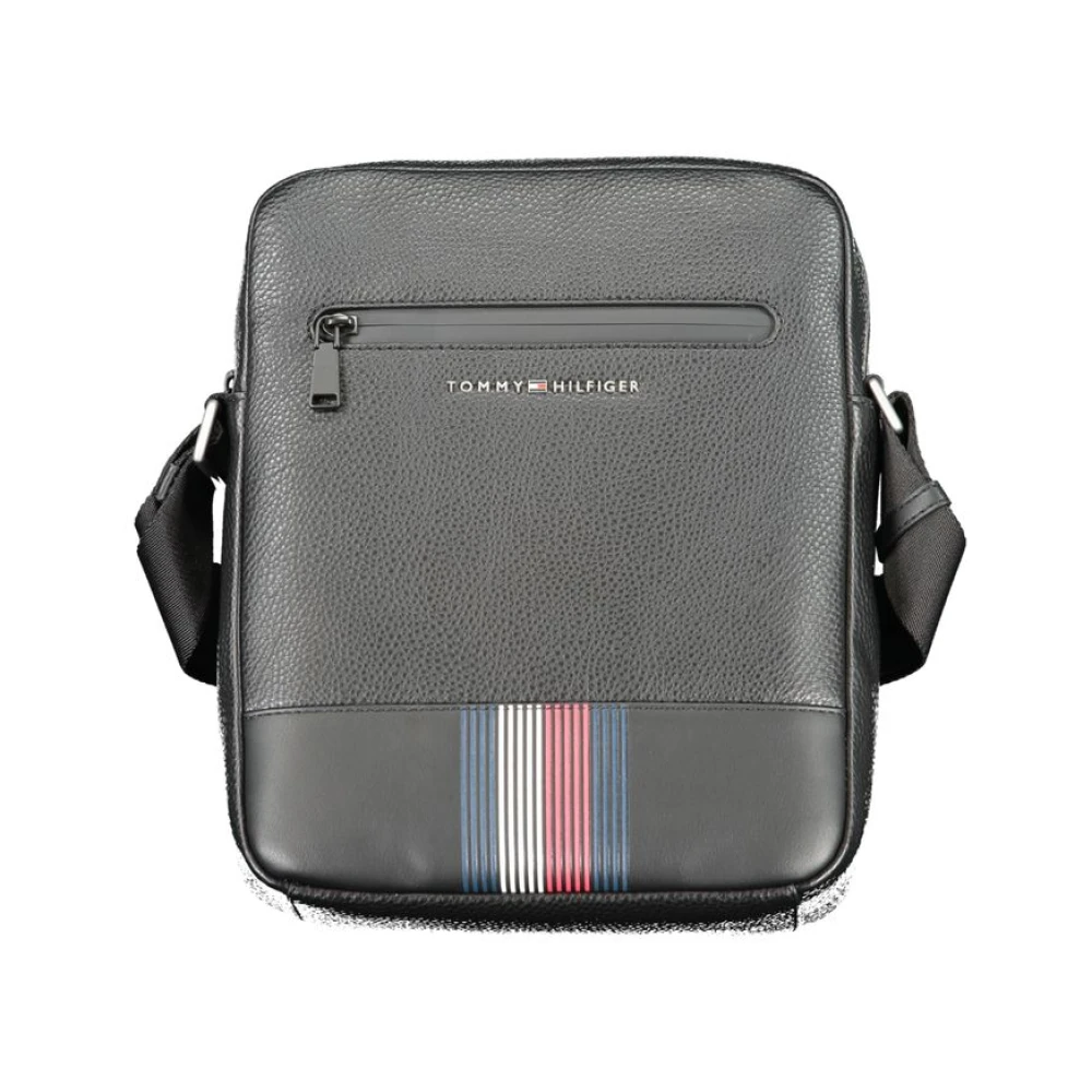Tommy Hilfiger Zwarte Schoudertas met Verstelbare Band Black Heren