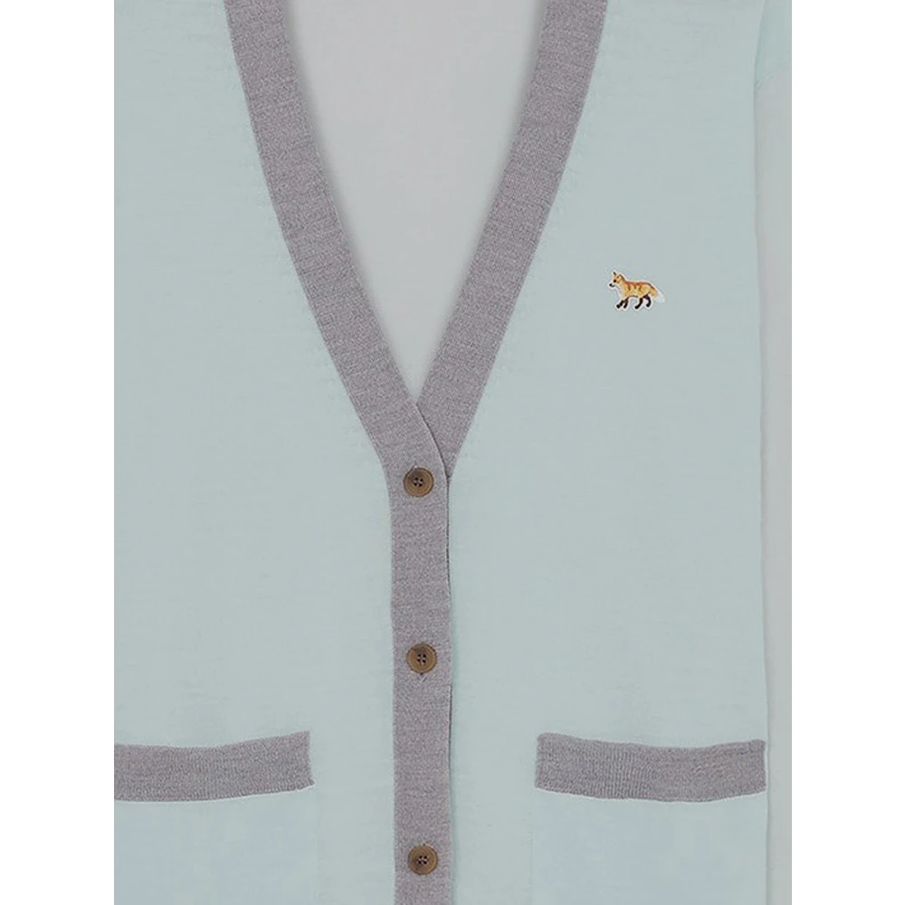 Maison Kitsuné Wol Vos Vest Blue Dames