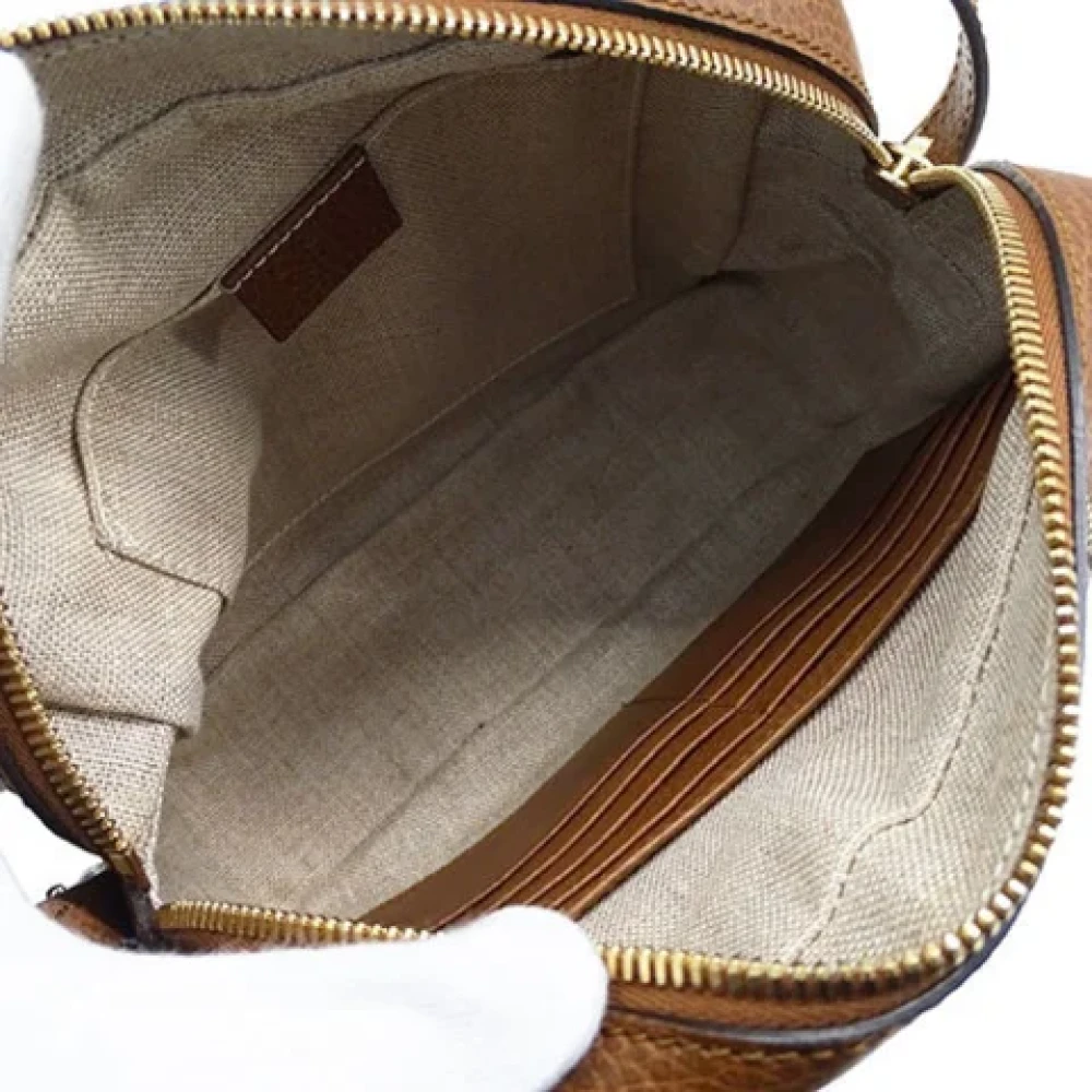Gucci Vintage Pre-owned Canvas shoulder-bags Brown Dames