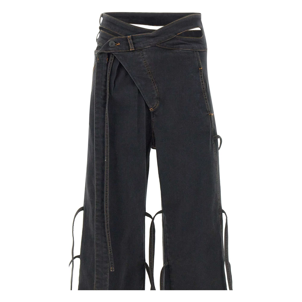 Ottolinger Handtekening Wrap Denim Jeans Gray Dames