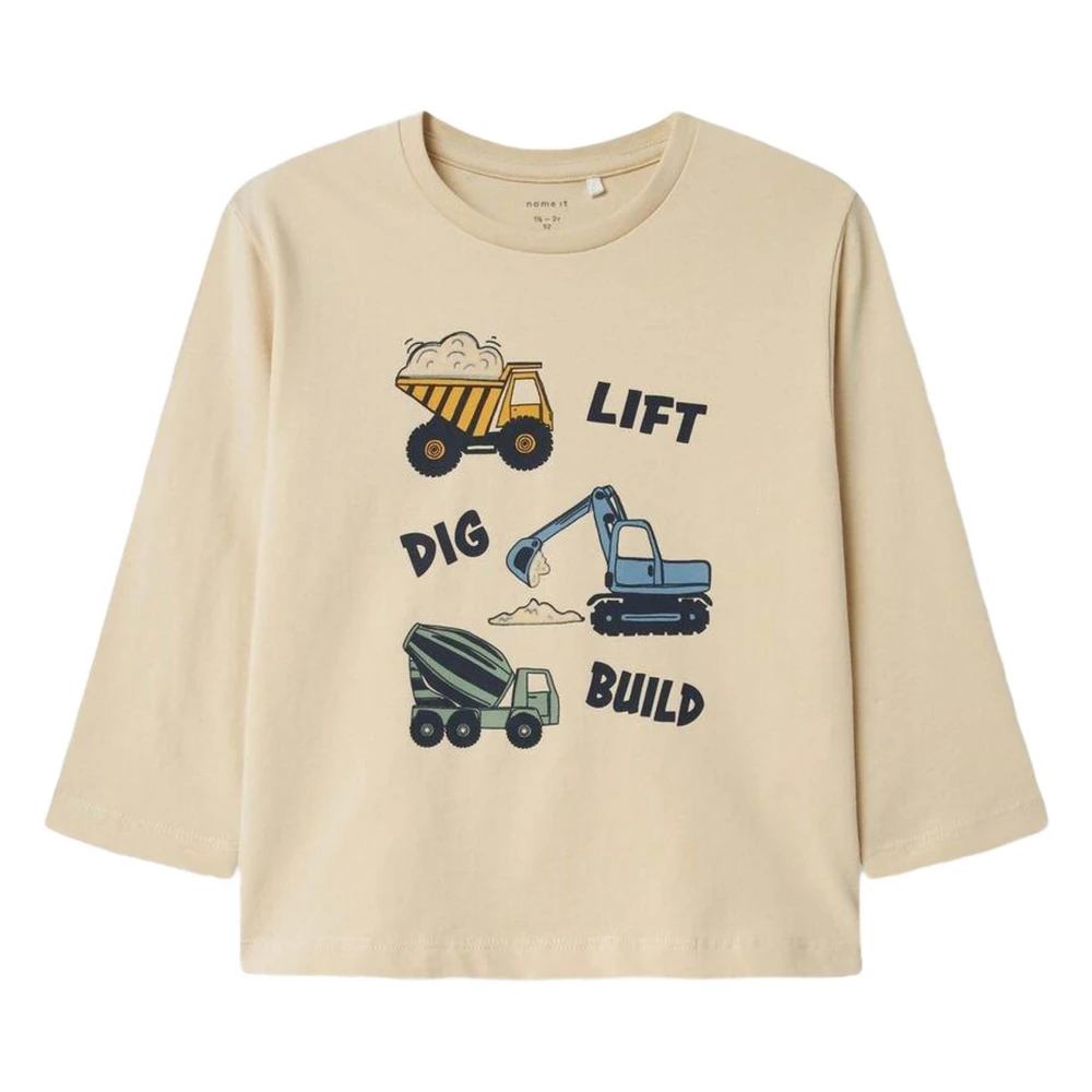 name it Sommar Sand T-shirt för Barn Beige, Pojke