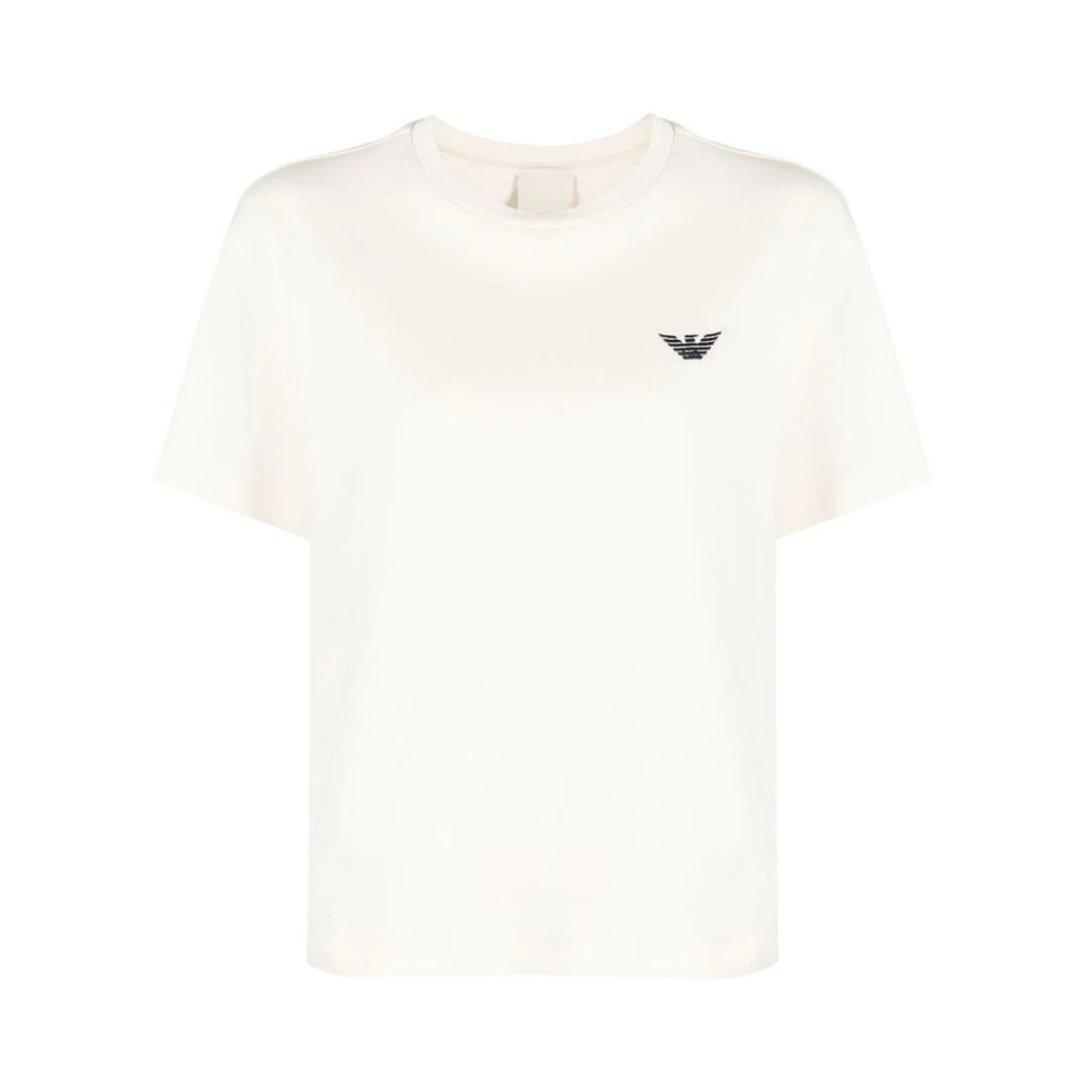 Emporio Armani Logo Katoenen T-shirt White Dames