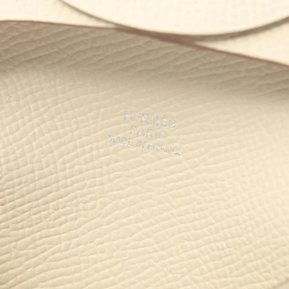 Hermès Vintage Pre-owned Leather wallets White Dames