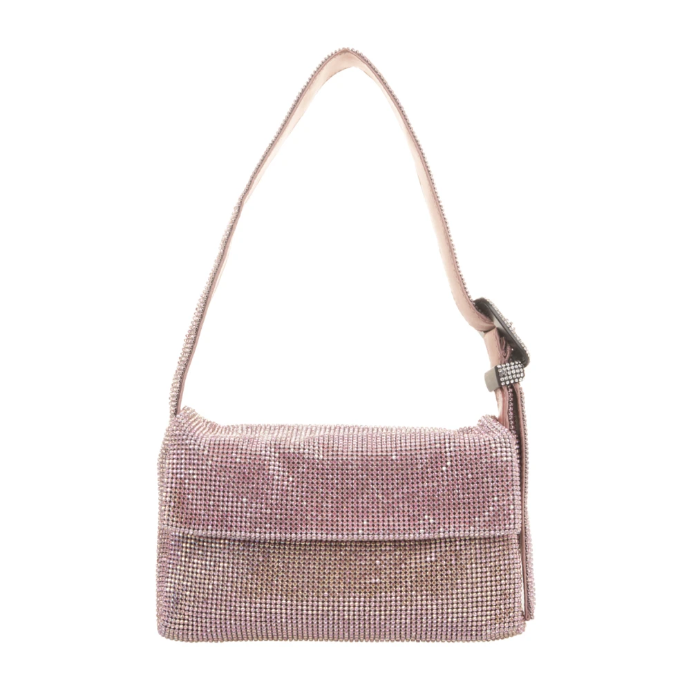 Benedetta Bruzziches Kristal Metalen Mesh Schoudertas Pink Dames