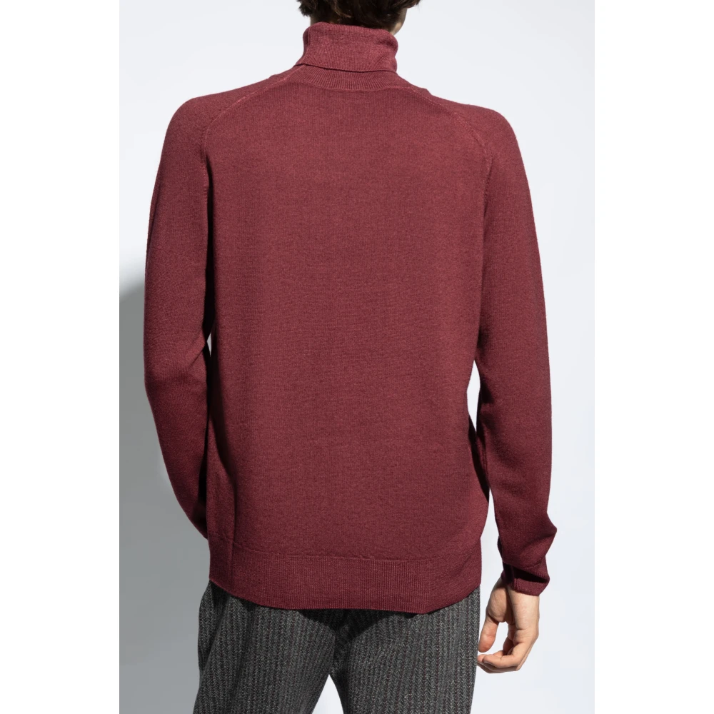 ETRO Wollen Turtleneck Sweater Red Heren