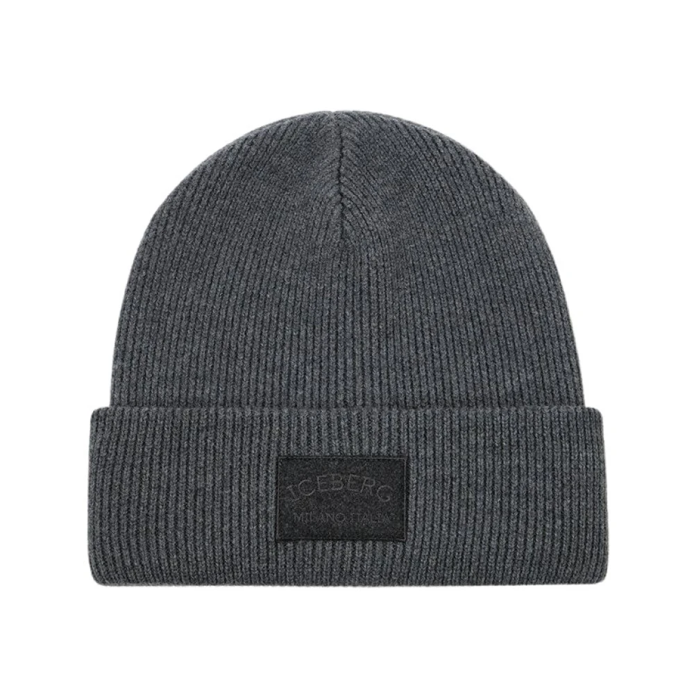 Iceberg Muts van extra fijne merinowol Gray Heren