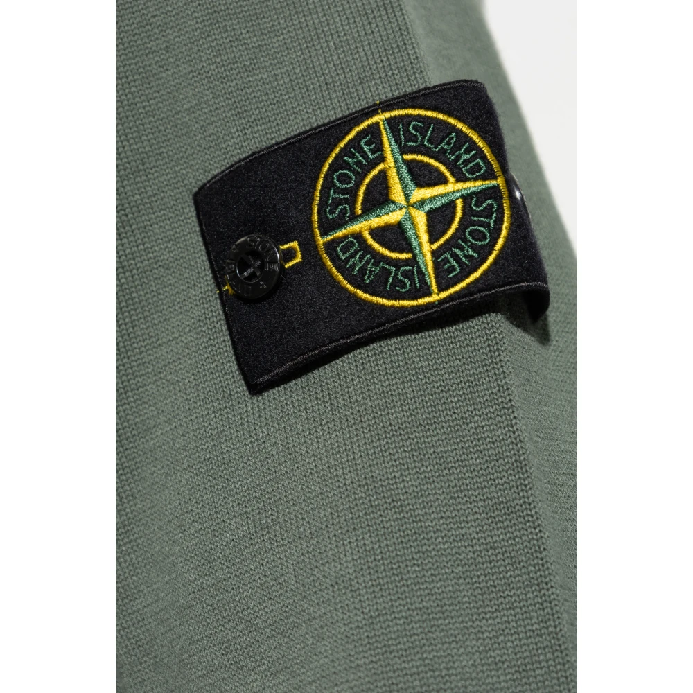 Stone Island Trui met opstaande kraag Green Heren