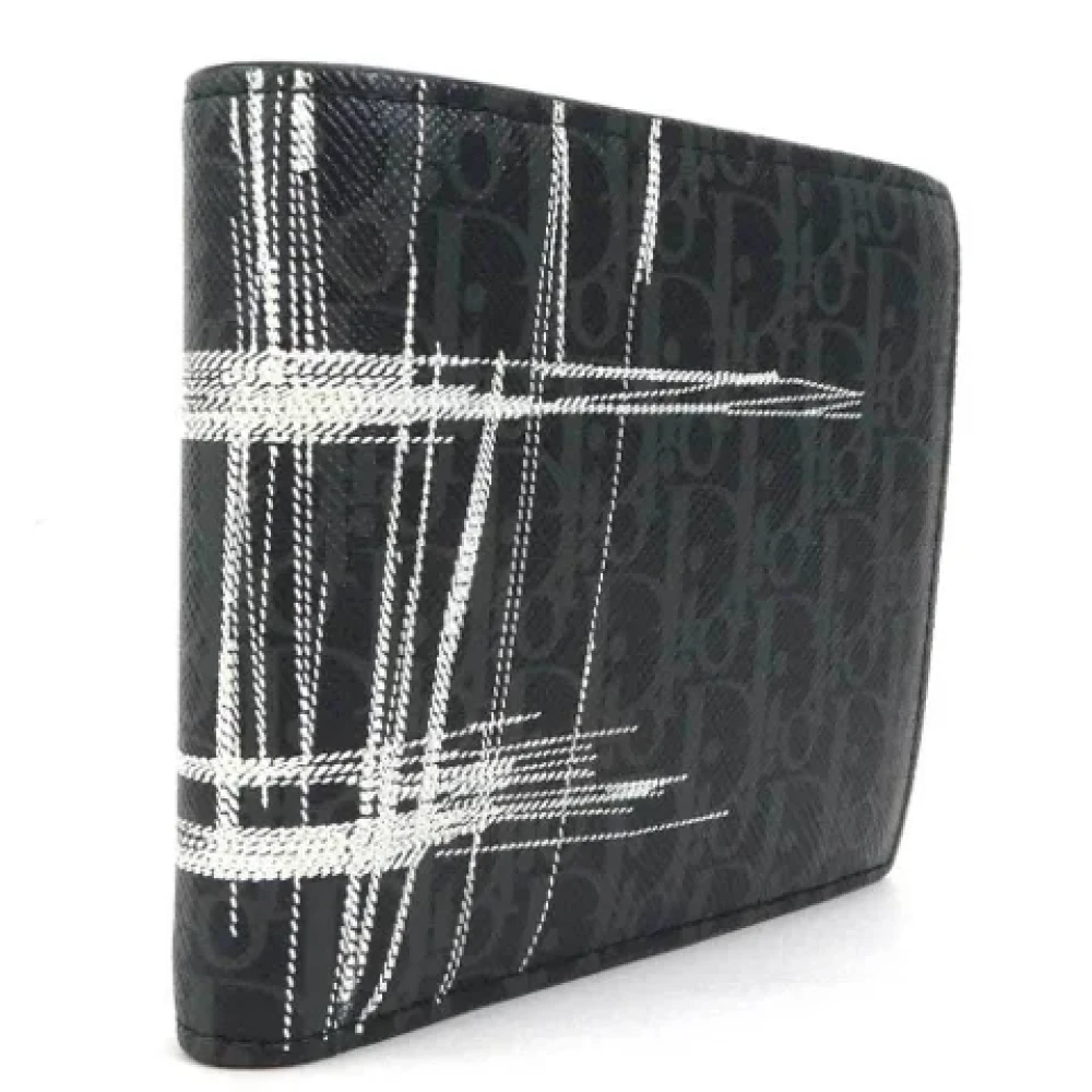 Dior Vintage Pre-owned Leather wallets Black Heren