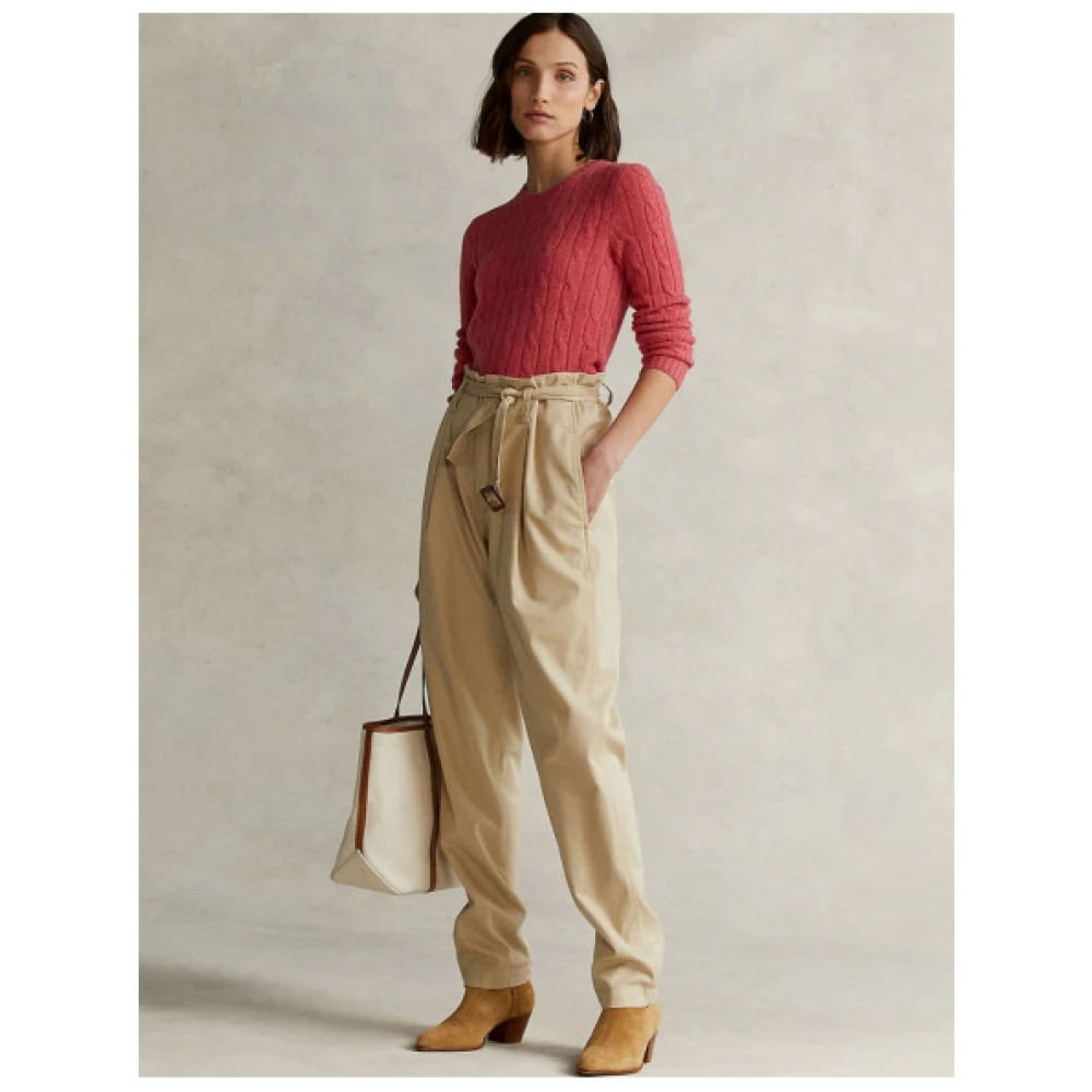 Polo Ralph Lauren Julianna Cashmere Twist Trui Red Dames