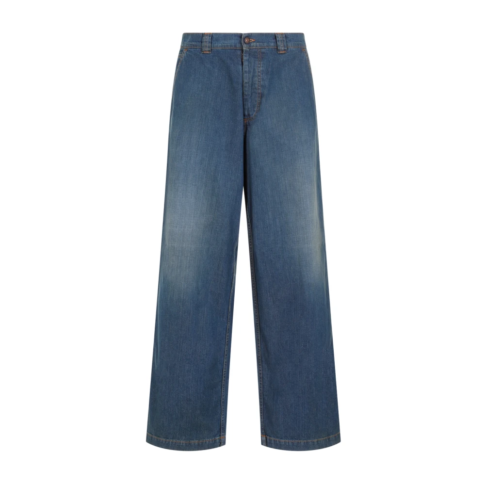 Maison Margiela Blauwe Wide Leg Jeans Blue Heren