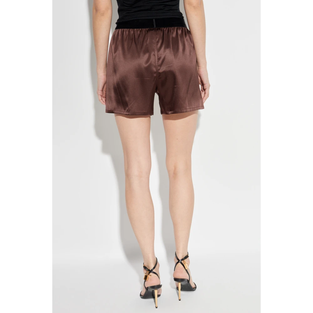 Tom Ford Zijden shorts Brown Dames