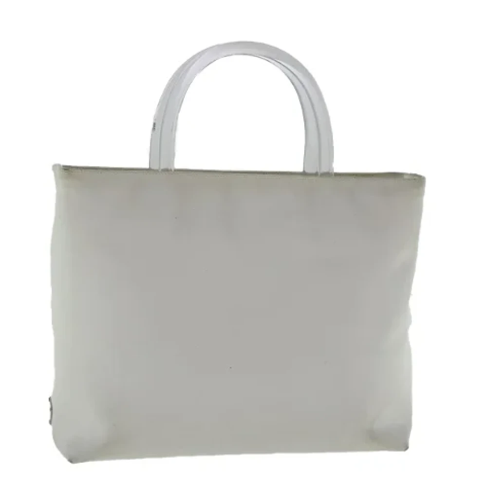 Prada Vintage Pre-owned Canvas handbags White Dames