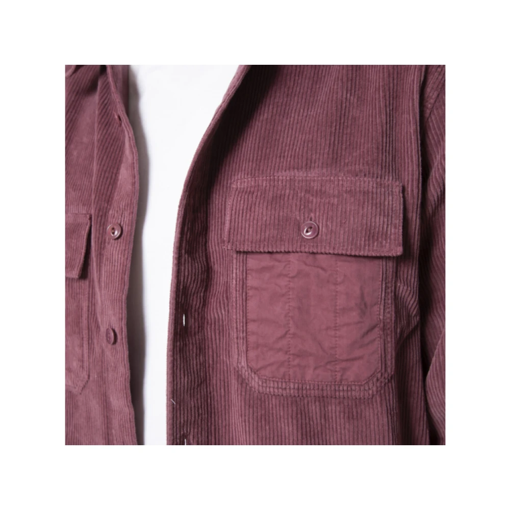 Belstaff Bordeaux Corduroy Overshirt Red Heren