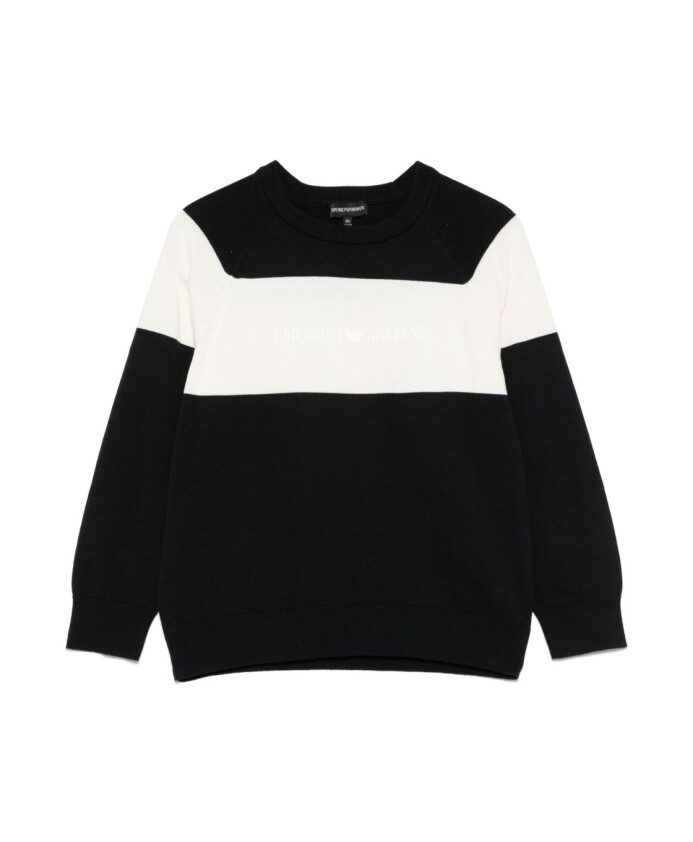 blue-crew-neck-sweater-stripe-detailing