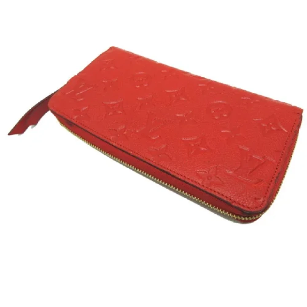 Louis Vuitton Vintage Pre-owned Cotton wallets Red Dames