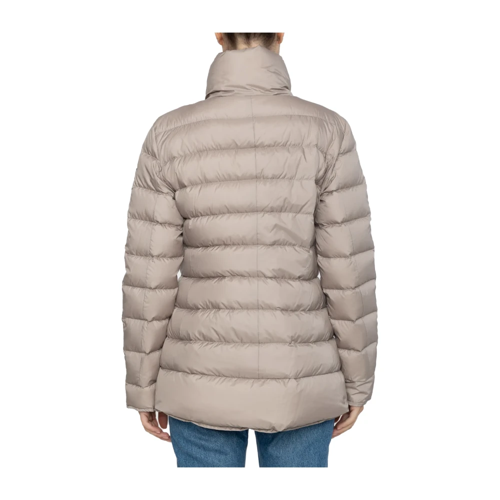 Peuterey Gewatteerde Polyester Parka Jas Beige Dames