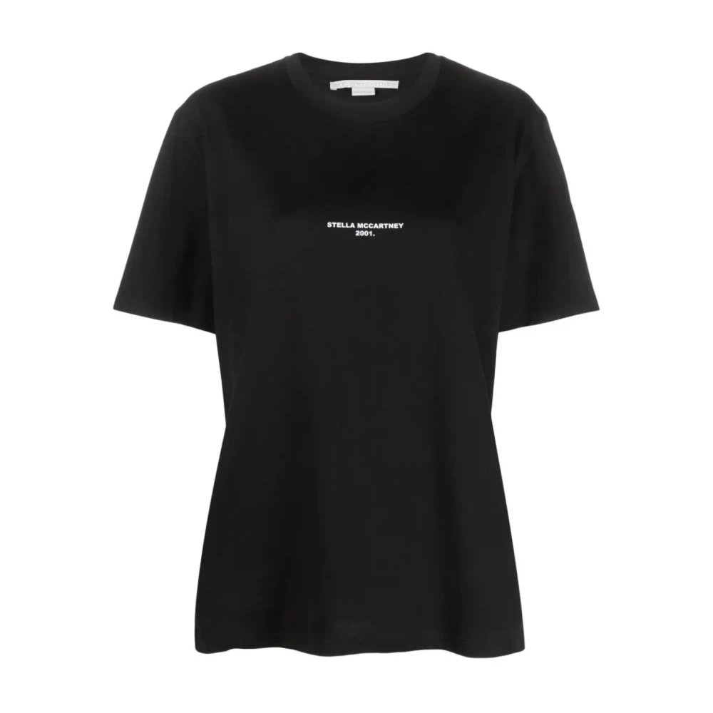 Stella Mccartney Logo 2001 Print T-Shirt Black Dames