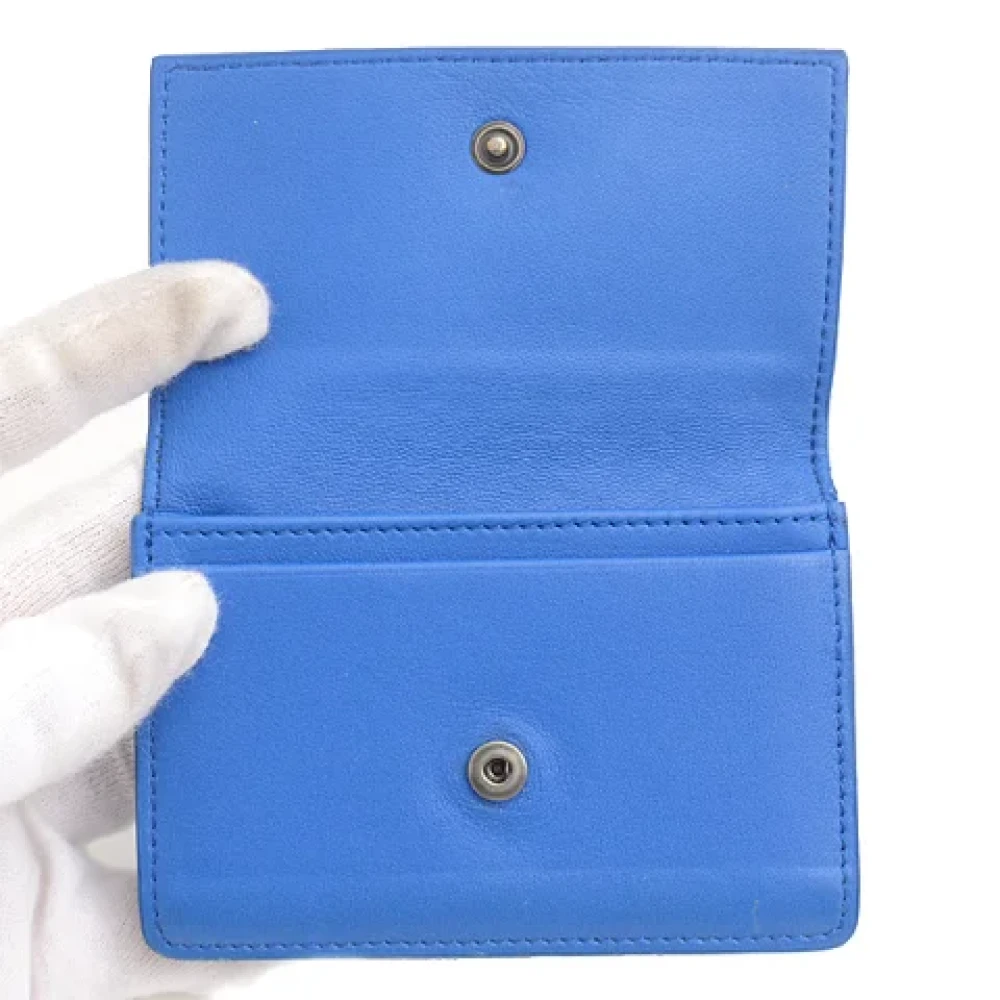 Bottega Veneta Vintage Pre-owned Leather wallets Blue Dames
