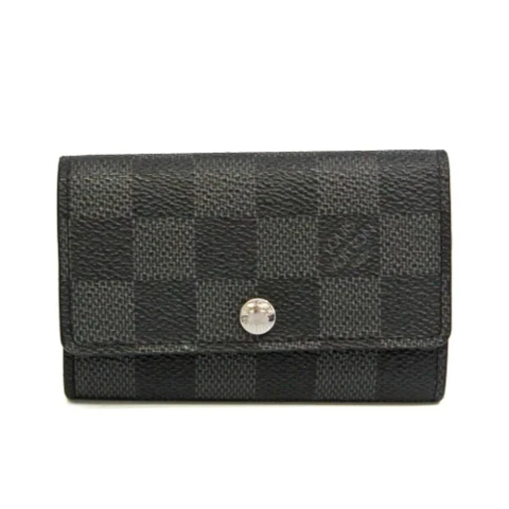 Louis Vuitton Vintage Pre-owned Fabric key-holders Black Dames