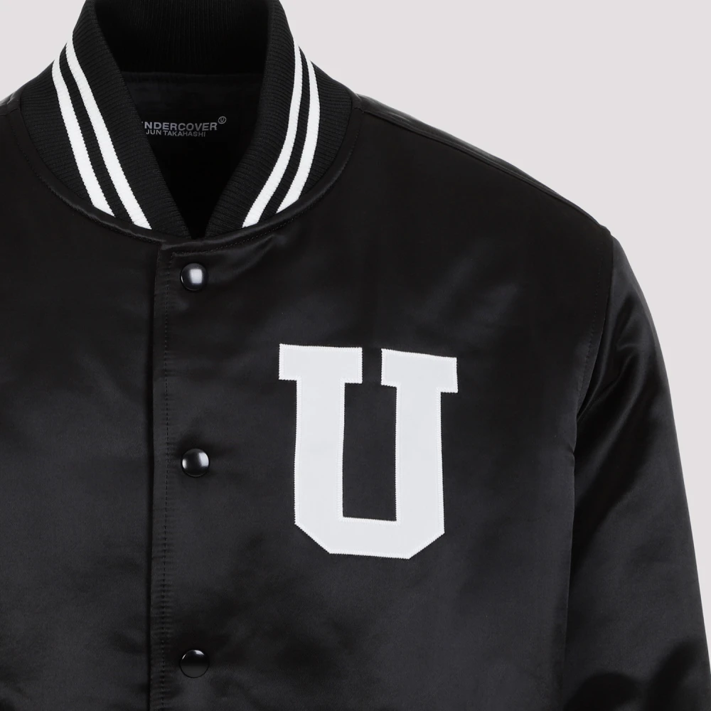 Undercover Zwarte Katoenen Bomberjack Aw23 Black Heren