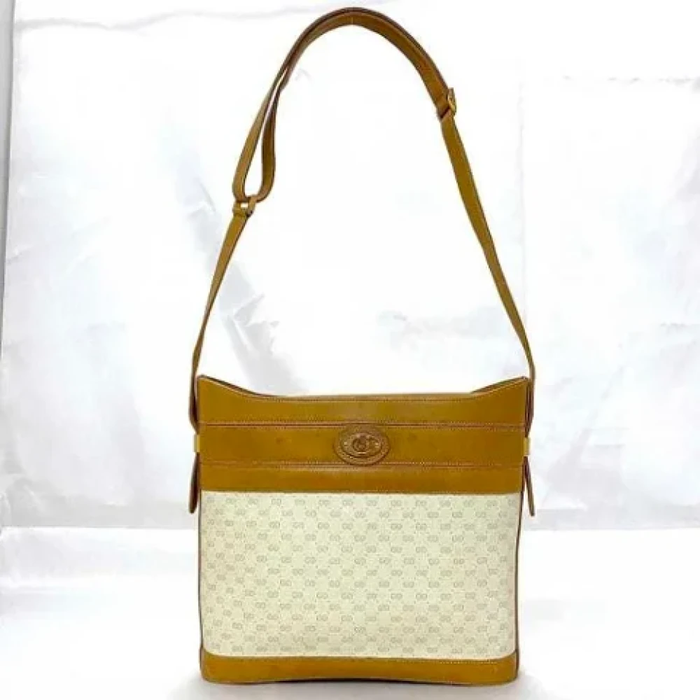 Gucci Vintage Pre-owned Plastic shoulder-bags Beige Dames