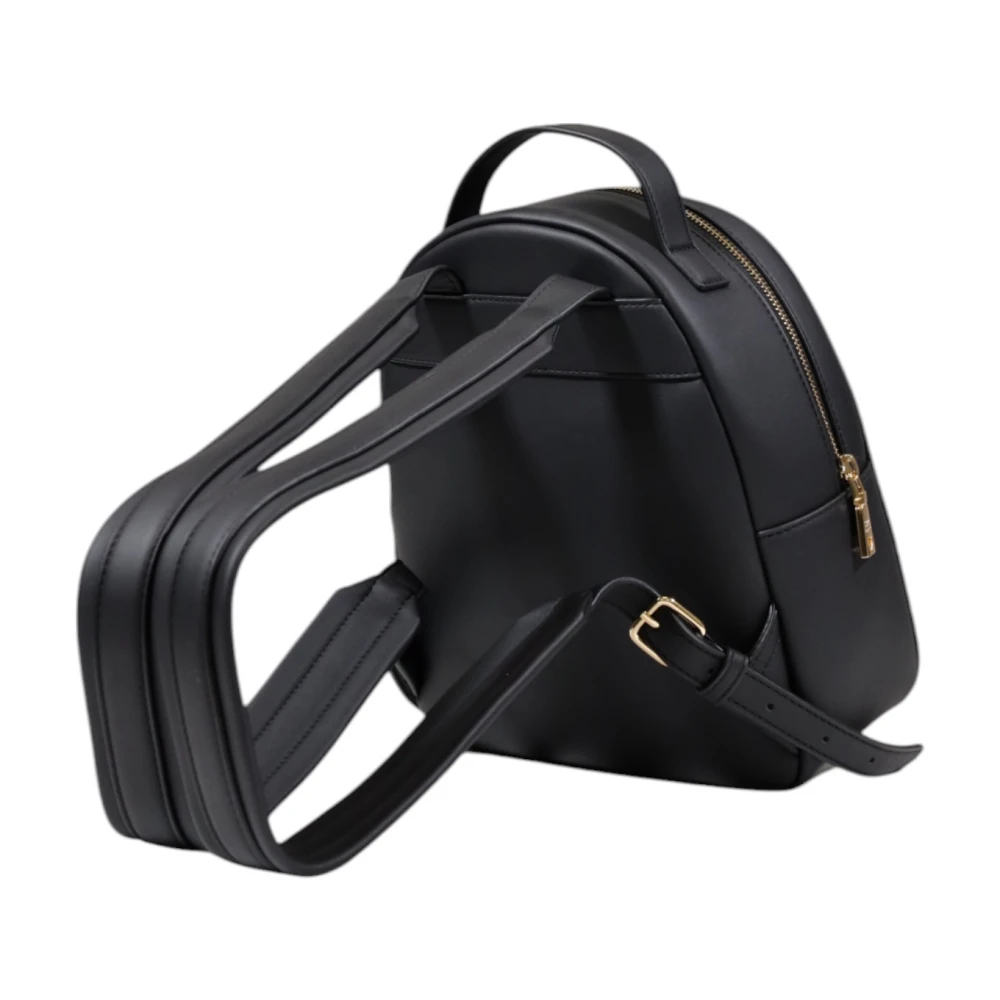 Love Moschino Zwarte ritssluiting rugzak voor vrouwen Black Dames