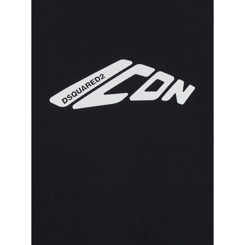 Dsquared2 Zwarte Sweater Nieuw Icon Girocollo Black Heren