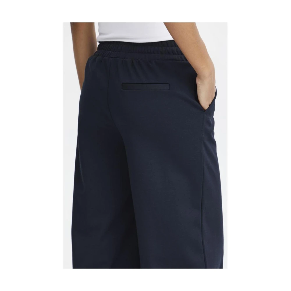 Ichi Blauwe Wide Leg Jeans Broek Blue Dames