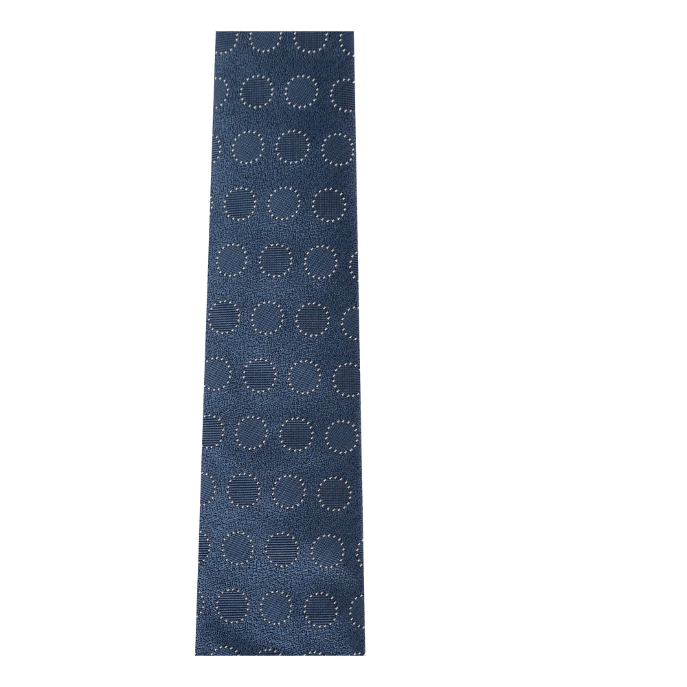 Dolce & Gabbana Zijden stropdas met stippenpatroon Blue Heren