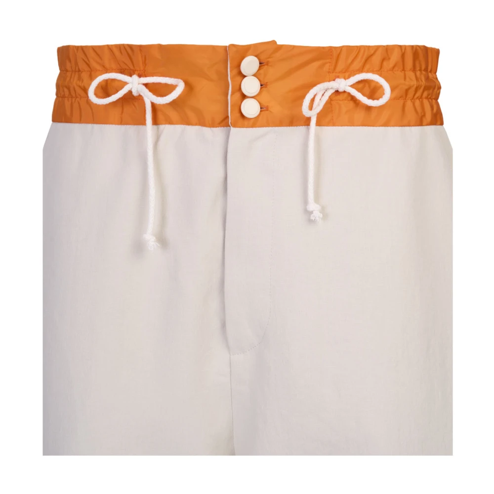 Takaturna Sandy Beige & Orange Cropped Trousers Beige Heren