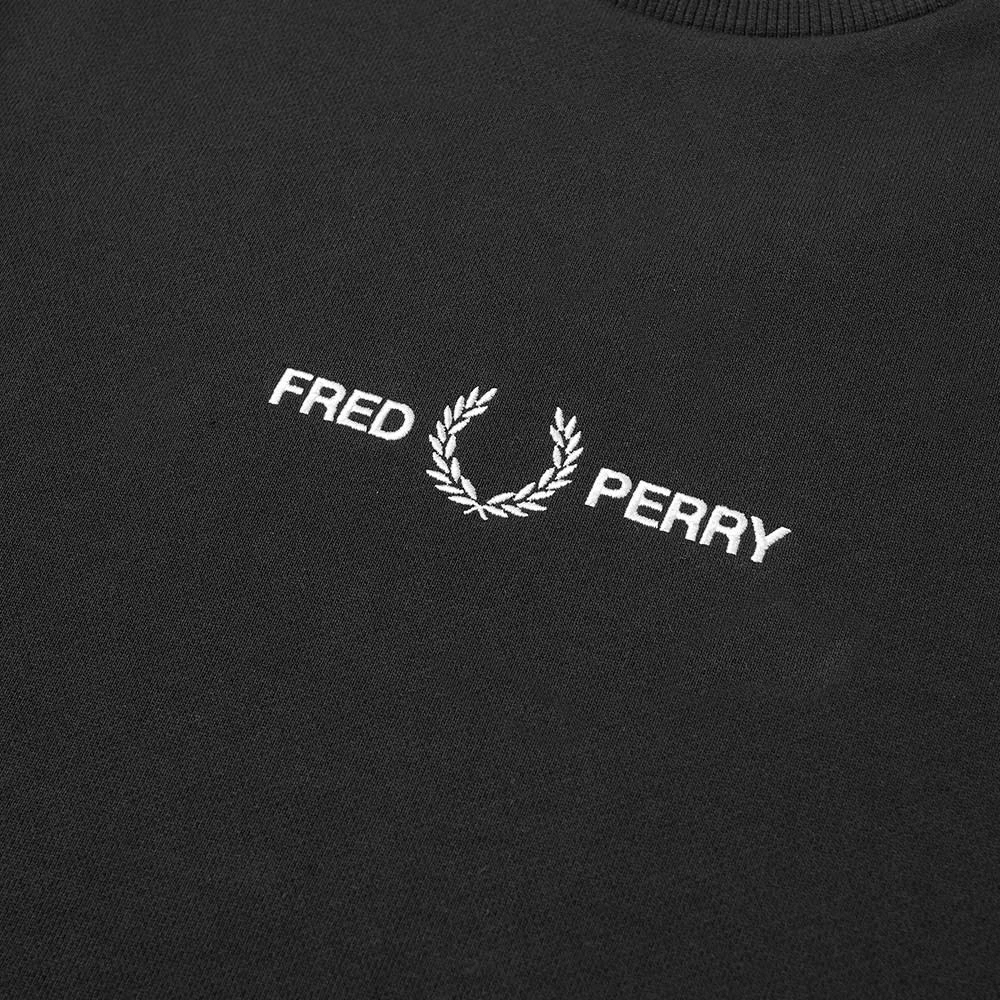 Fred Perry Sweatshirt met geborduurd logo Black Heren