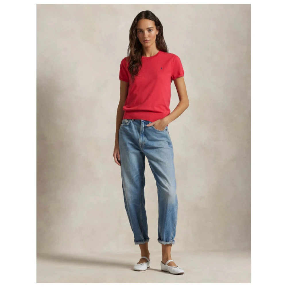 Polo Ralph Lauren Kortemouw katoenmix trui Red Dames