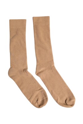 chaussettes-mi-mollet-en-coton-avec-logo-marron
