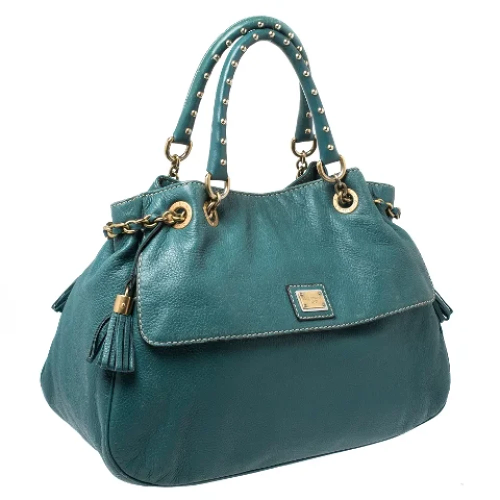 Dolce & Gabbana Pre-owned Leather shoulder-bags Green Dames